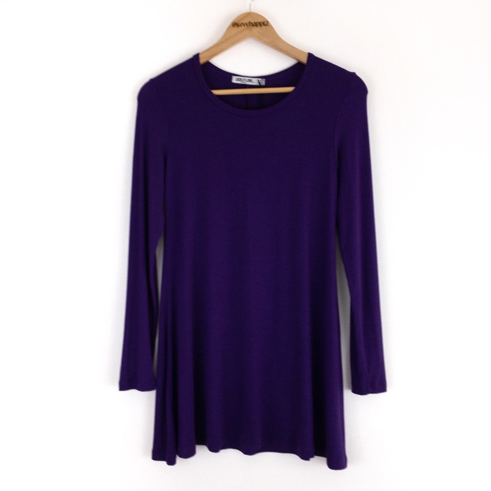 Lock & Love • Deep Purple Knit Dress - Picture 2 of 5